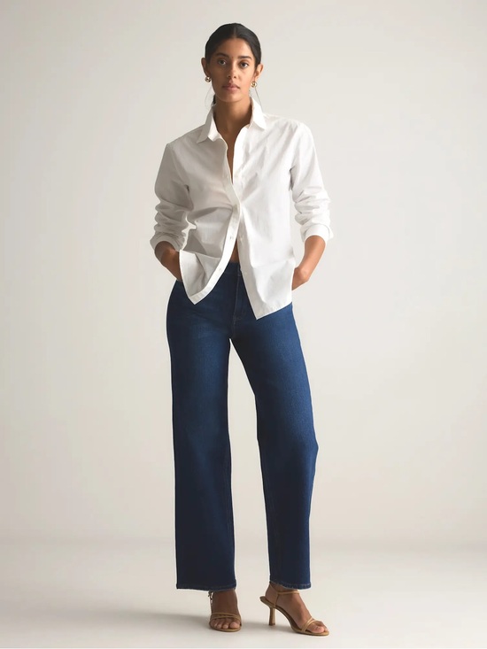 Quince Denim - Quince 10 Bella Stretch Relaxed Fit Straight-Leg Jean Comfy 90s Organic Soft Eco